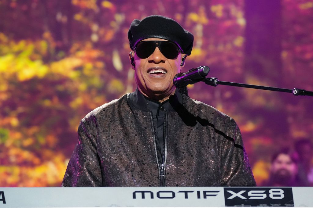 Stevie Wonder performs onstage during MusiCares Persons of the Year Honoring Berry Gordy and Smokey Robinson at Los Angeles Convention Center on February 03, 2023 in Los Angeles, California.