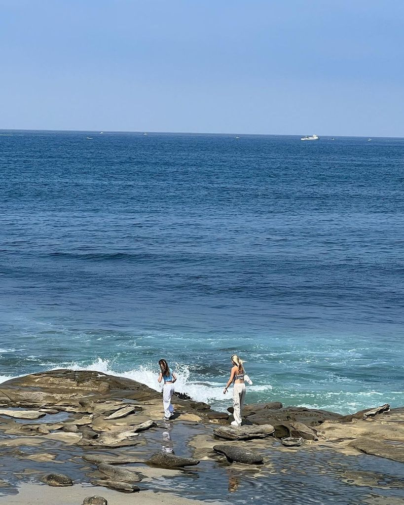 Phoebe and Amber kay looking at sea 