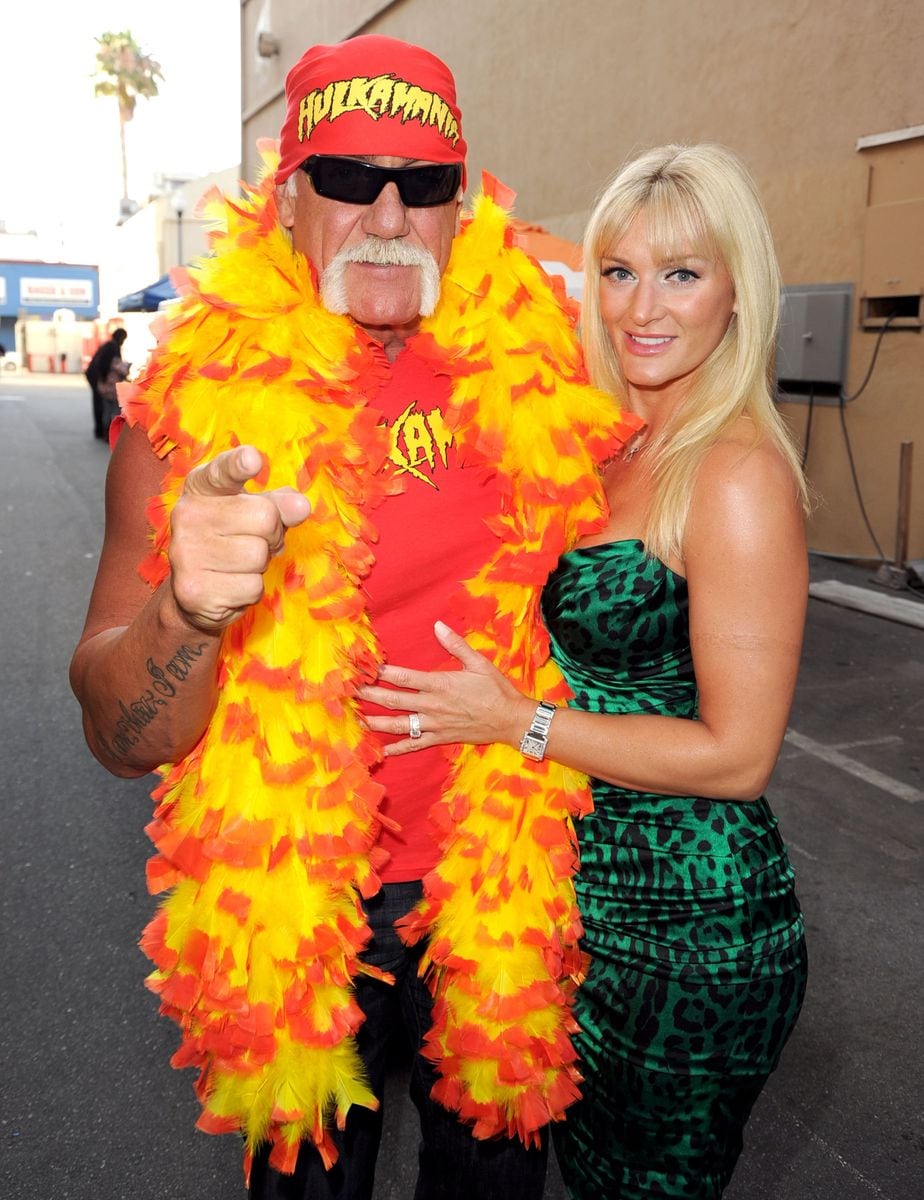 Wrestler Hulk Hogan (L) and Jennifer McDaniel arrive at the Comedy Central Roast Of David Hasselhoff held at Sony Pictures Studios on August 1, 2010 in Culver City, California. The "Comedy Central Roast of David Hasselhoff" will air on Sunday, August 15, 2010 at 10:00 p.m. ET/PT. (Photo by Kevin Winter/Getty Images)