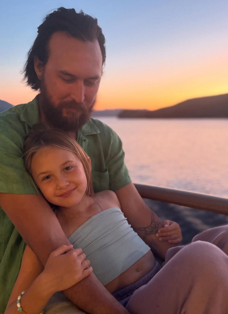 Photo shared by Kate Hudson on Instagram July 2025 from a vacation to Greece, featuring her fiancé Dany Fujikawa and their daughter Rani Rose
