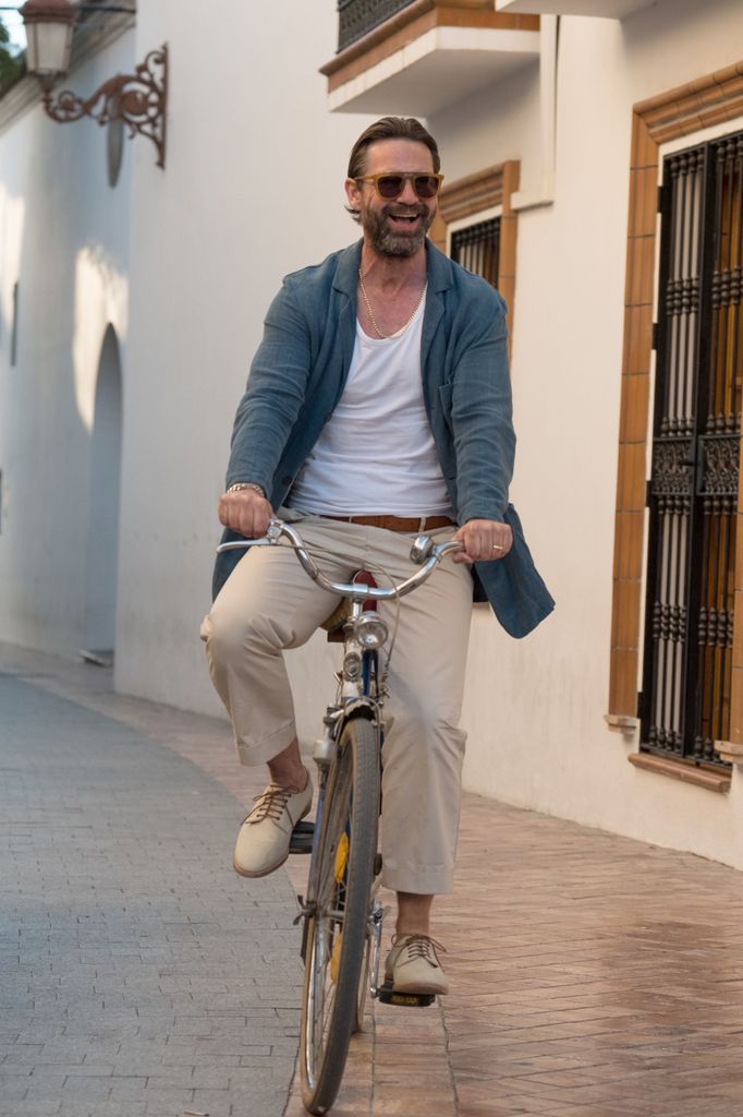 man riding bicycle