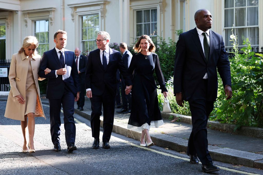 Keir Starmer, Victoria Starmer, and the French President and his wife