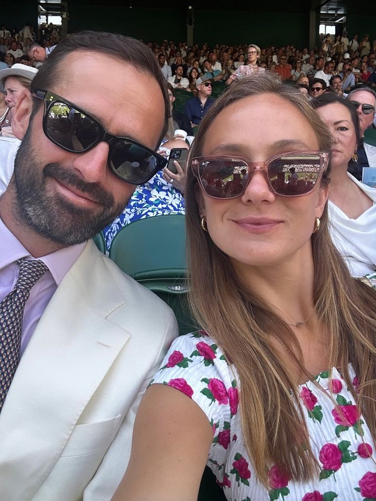 Lady Marina Windsor and her fiancé at Wimbledon