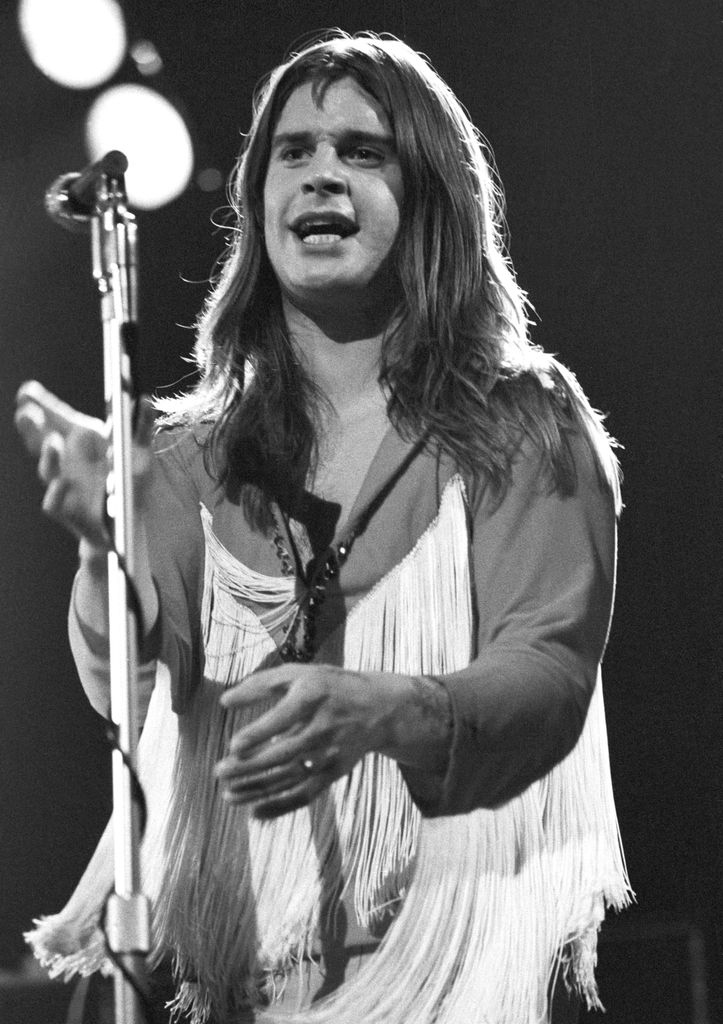 Black-and-white photo of Ozzy Osbourne