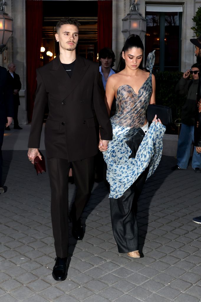 Romeo Beckham and Kim Turnbull