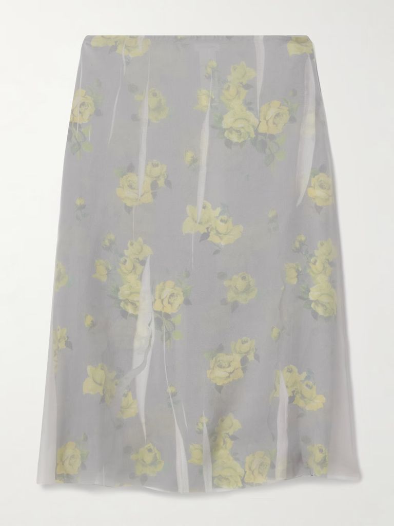 rose printed skirt by acne studios