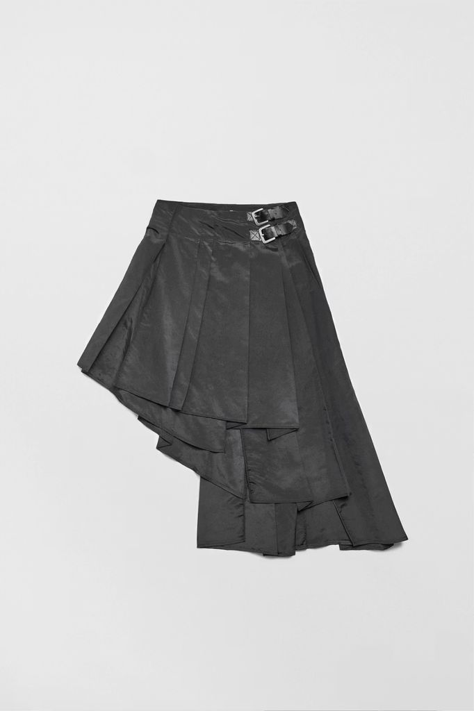 Gia Dark Grey Pleated Skirt