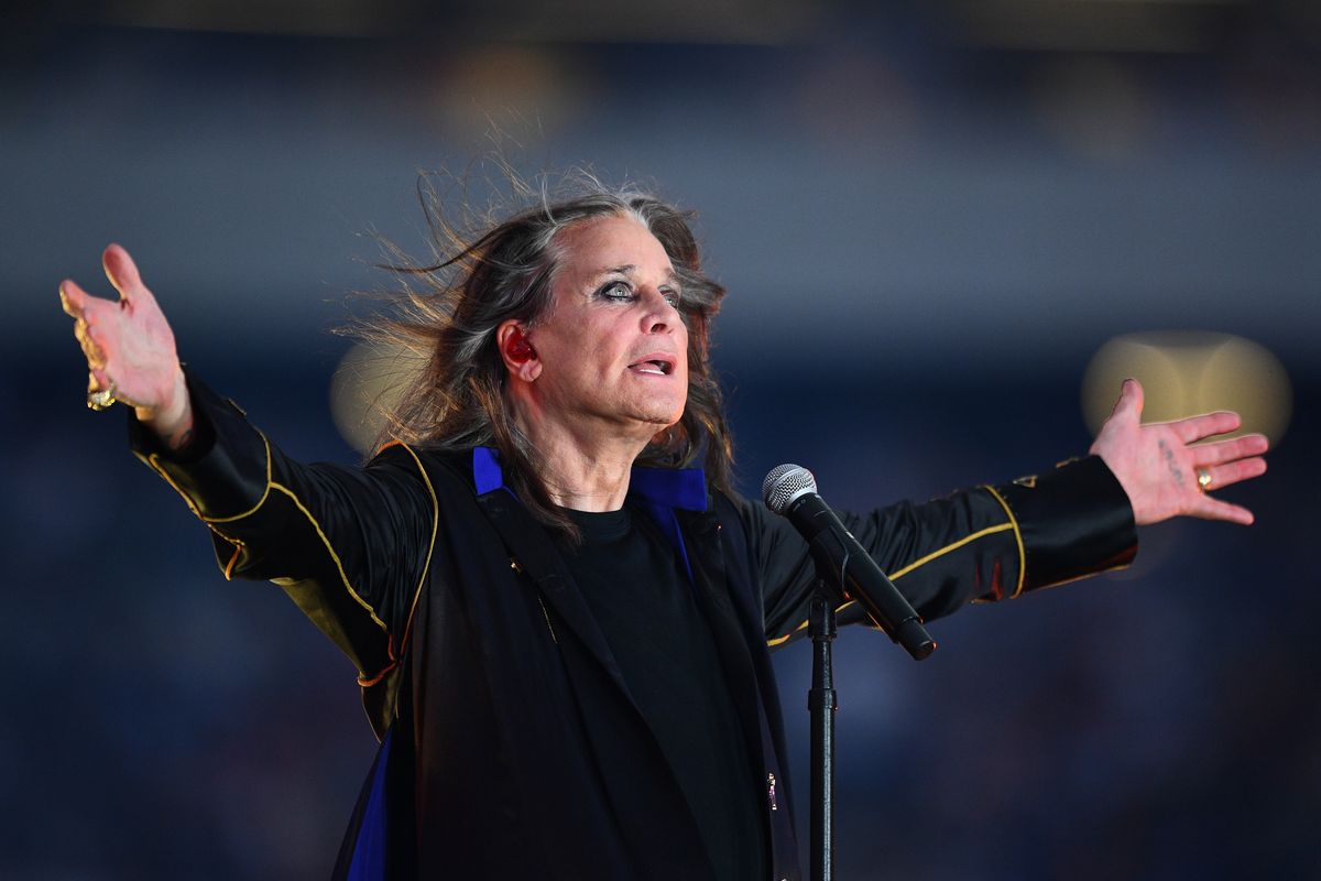 Ozzy Osbourne performs at halftime during the NFL game between the Buffalo Bills and the Los Angeles Rams on September 8, 2022