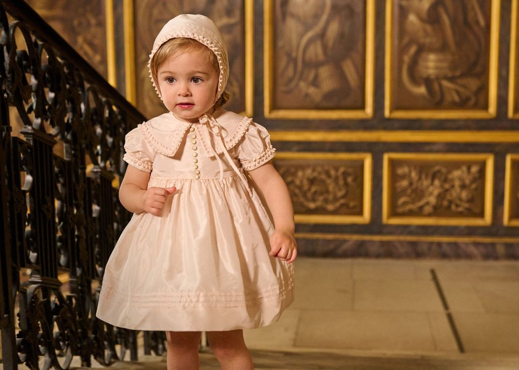 Pepa London pink baby dress and bonnet
