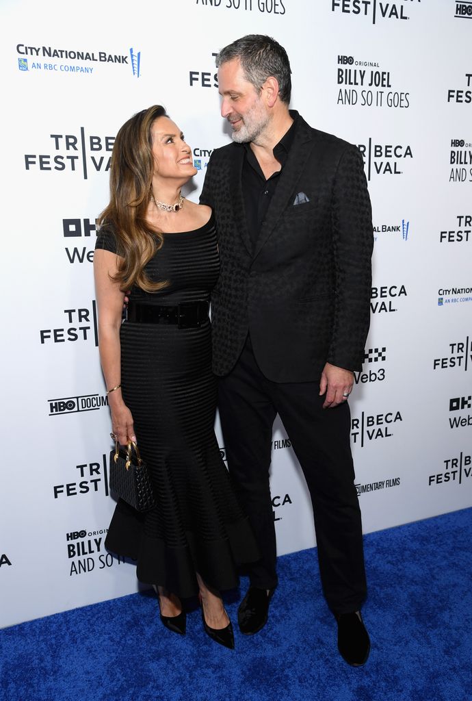 Mariska Hargitay and Peter Hermann attend the 2025 Tribeca Festival opening night premiere of "Billy Joel: And So It Goes" at The Beacon Theatre on June 04, 2025 in New York City