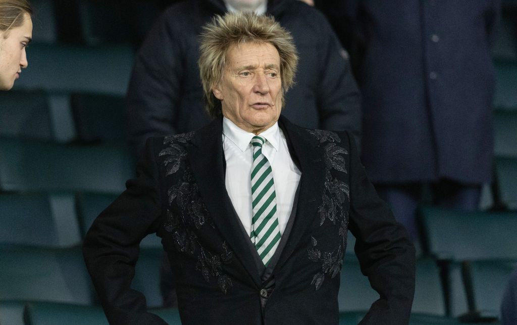 Sir Rod Stewart during a UEFA Champions League game