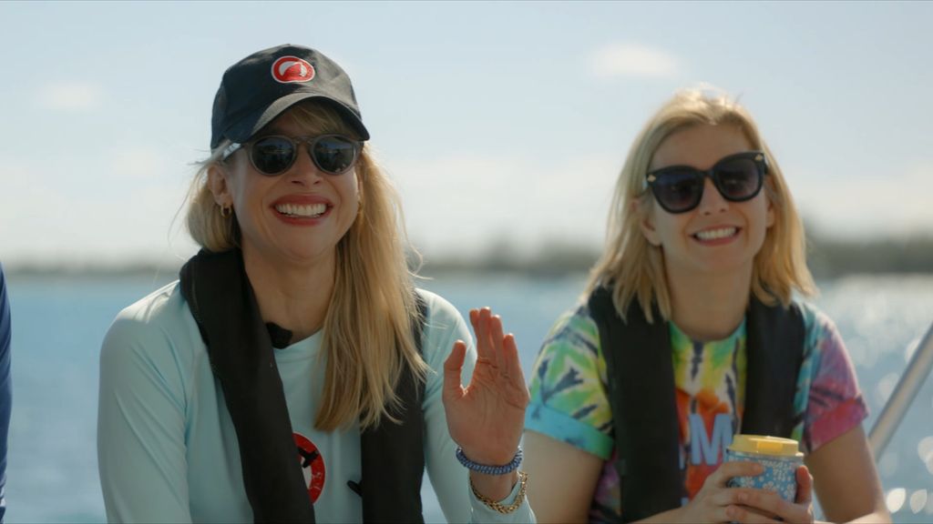 The series sees seven celebrities dive with sharks in the Bahamas