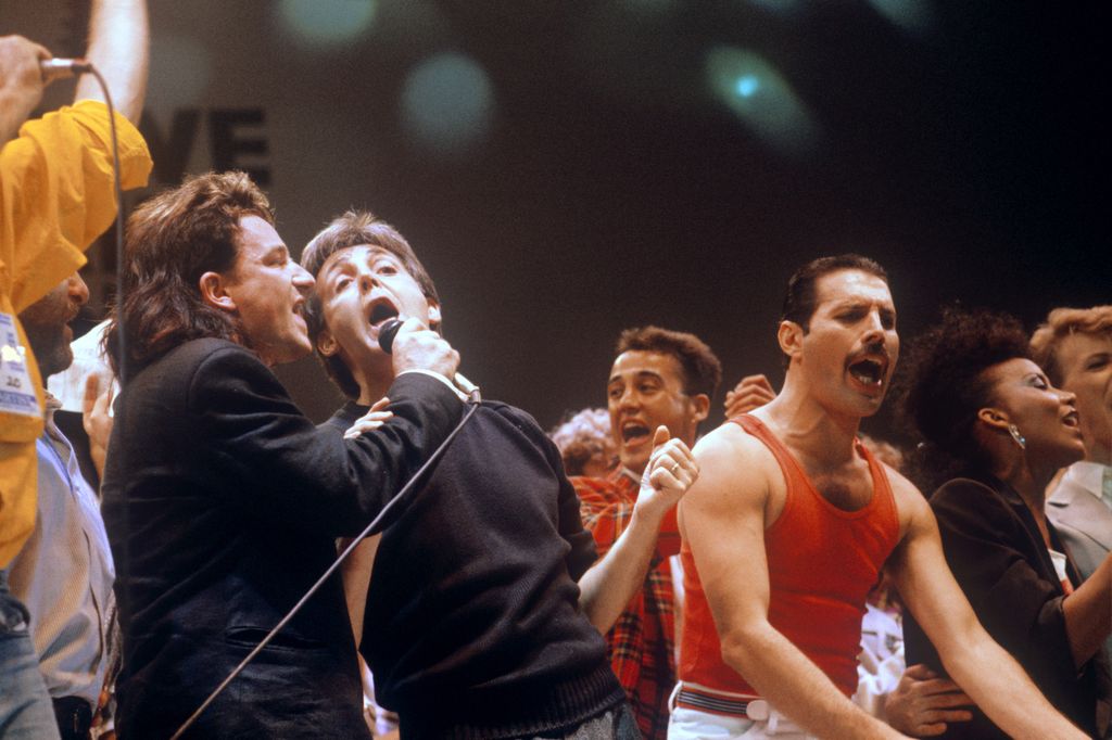 Bono, Paul McCartney and Freddie Mercury were among pop stars to join in Live Aid