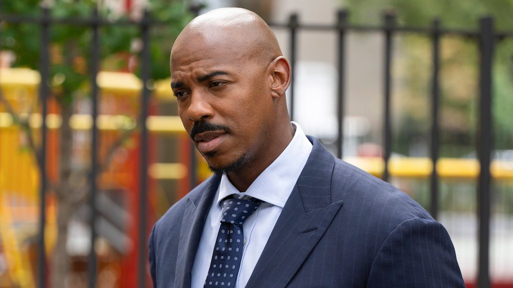 Mehcad Brooks as Det. Jalen Shaw in season 24 of Law and Order 