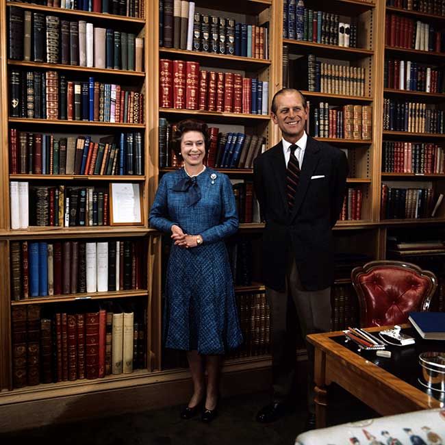 queen prince philip balmoral library 1977