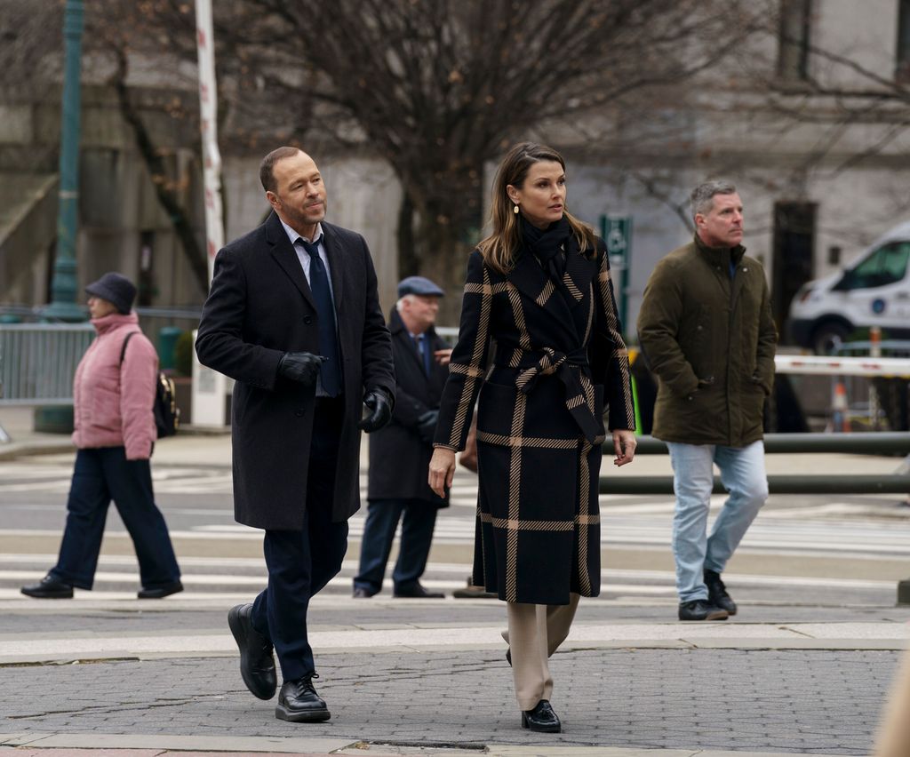 Donnie Wahlberg as Danny Reagan and Bridget Moynahan as Erin Reagan Boyle in Blue Bloods