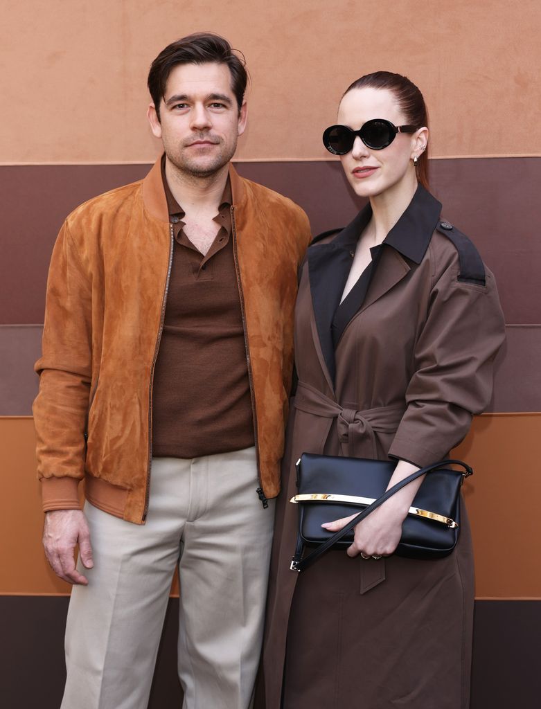 Jason Ralph and Rachel Brosnahan at Milan Fashion Week