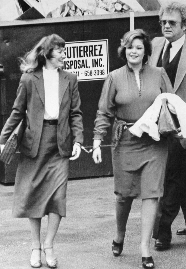 A federal jury found co-defendents Jo Ann Harrelson (L) and Elizabeth Chagra(R) guilty of charges involving the murder of Federal Judge John H. Woods