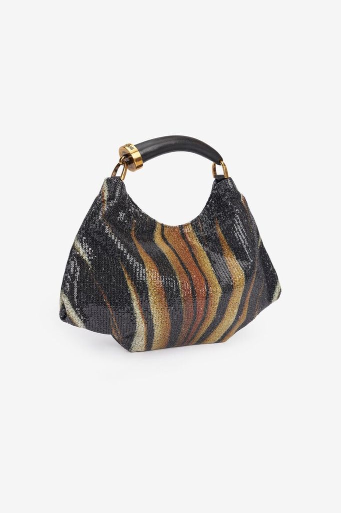 Fang Small Hobo Bag with Sequins