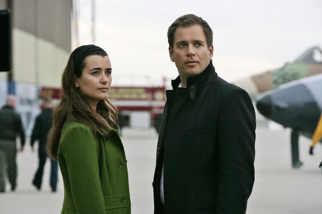 Cote de Pablo as Ziva and Michael Weatherly as Tony 