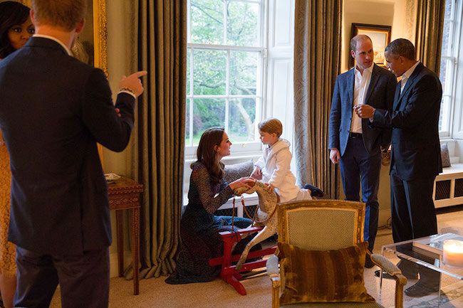 prince george obama rocking horse kate middleton