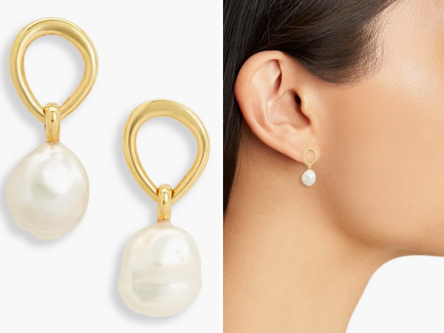 Monica Vinader Nura Freshwater Pearl Drop Frontal Hoop Earrings.p