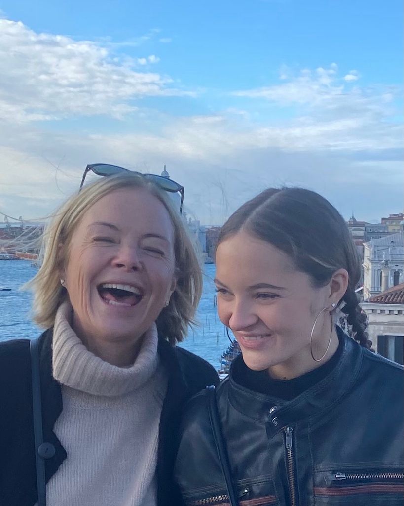 Mariella with her daughter Molly-Mae laughing 