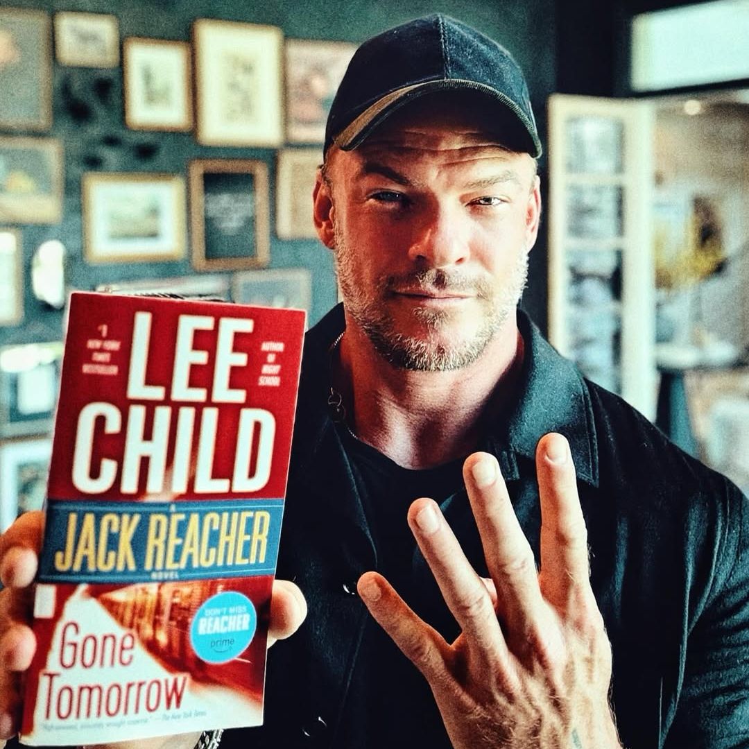 Alan Ritchson shares a photo of the Jack Reacher novel that will serve as the backdrop for season four of "Reacher," posted on Instagram