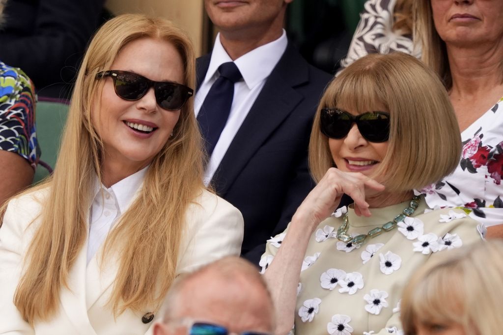 Dame Anna Wintour with Nicole Kidman sat laughing