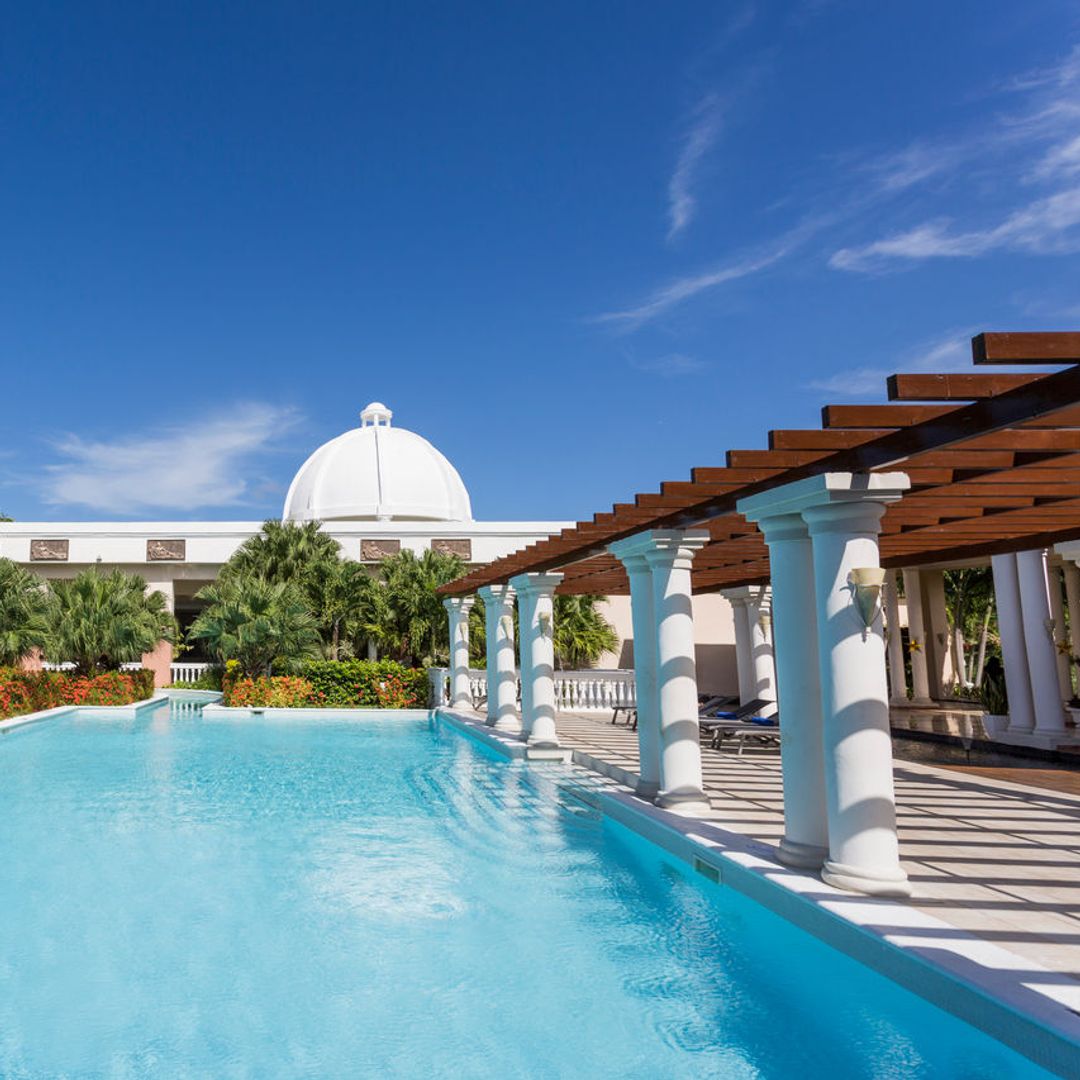 Outdoor pool at hotel in Jamaica