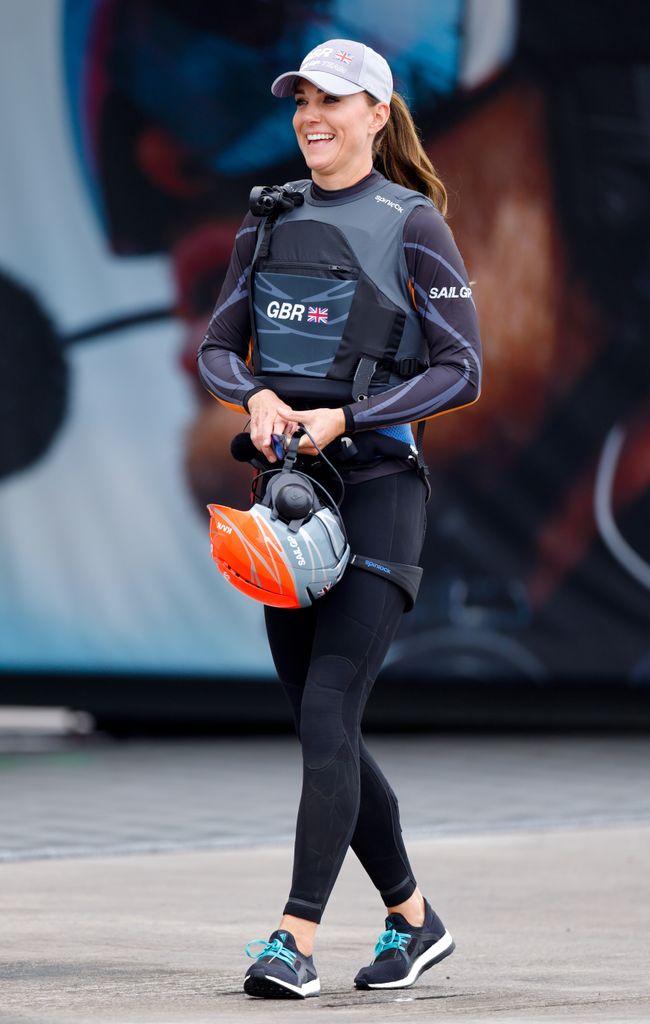 Kate Middleton is sailing gear smiling