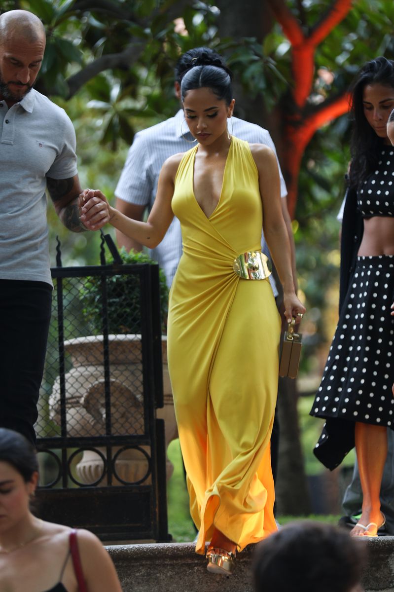  Becky G arrives to ELLE Gourmet Awards photocall at Embassy of Italy in Spain on July 08, 2025 in Madrid, Spain. (Photo by Patricia J. GarcinuÃ±o/Getty Images)