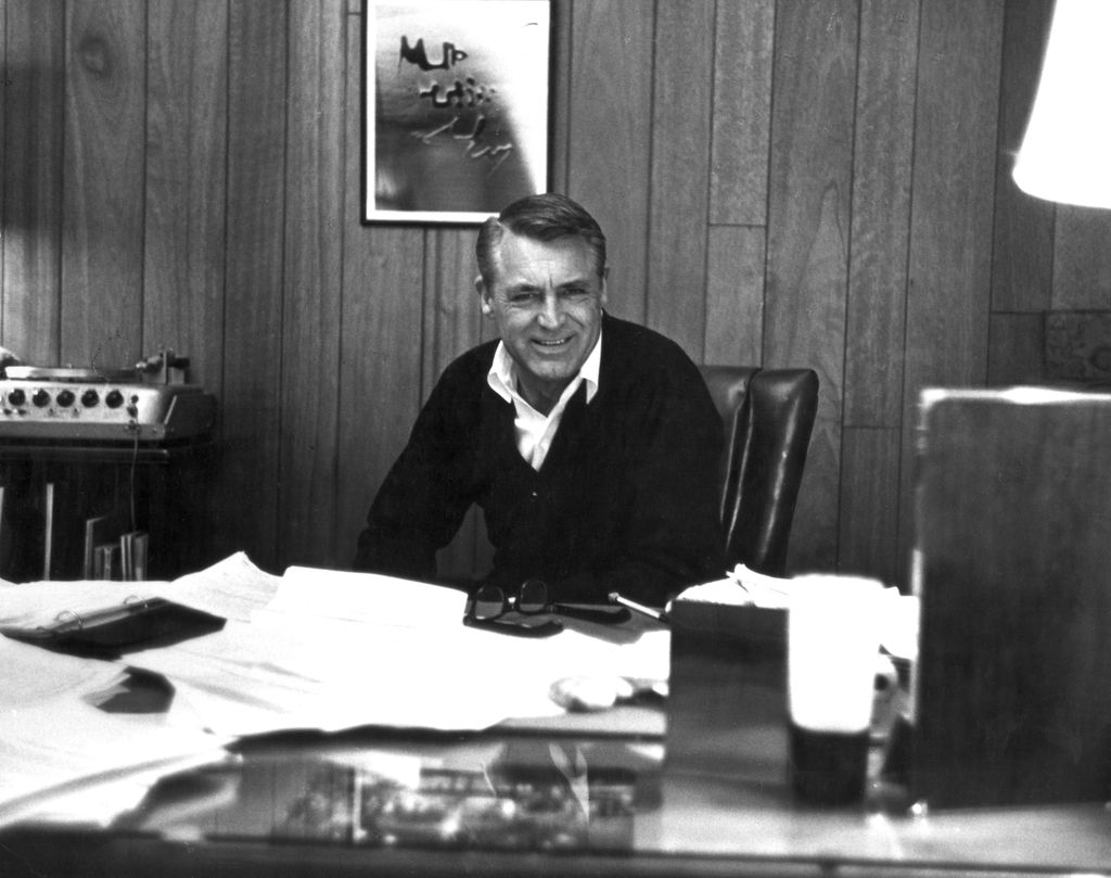 Actor Cary Grant at his house office, in Beverly Hills, 1964
