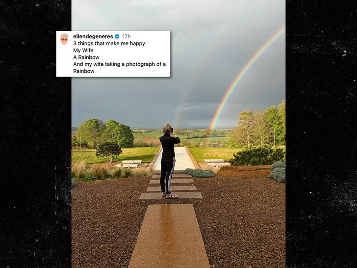 ellen degeneres double rainbow insta post 1