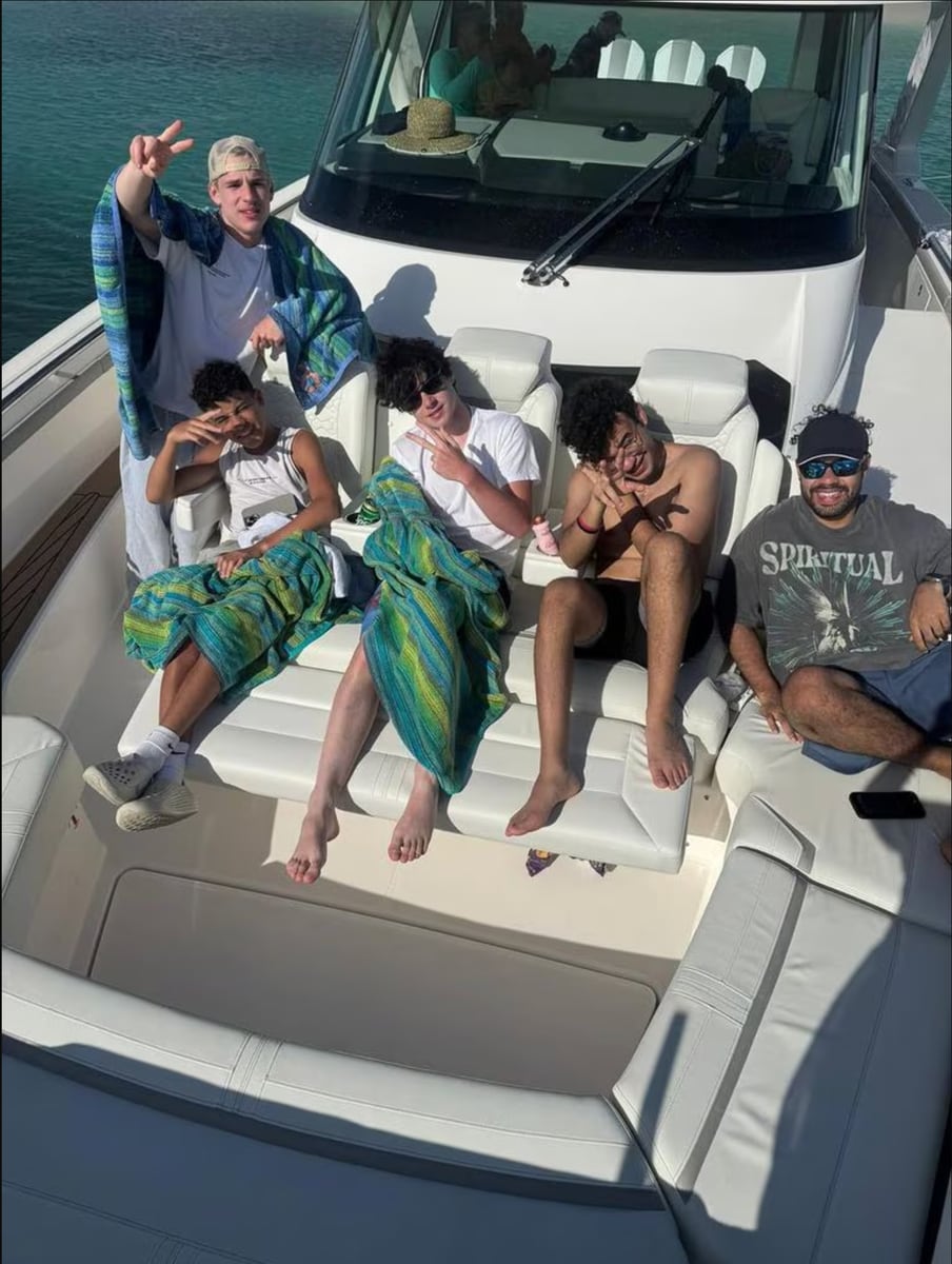 Matteo and Valentino are already getting used to the yacht life
