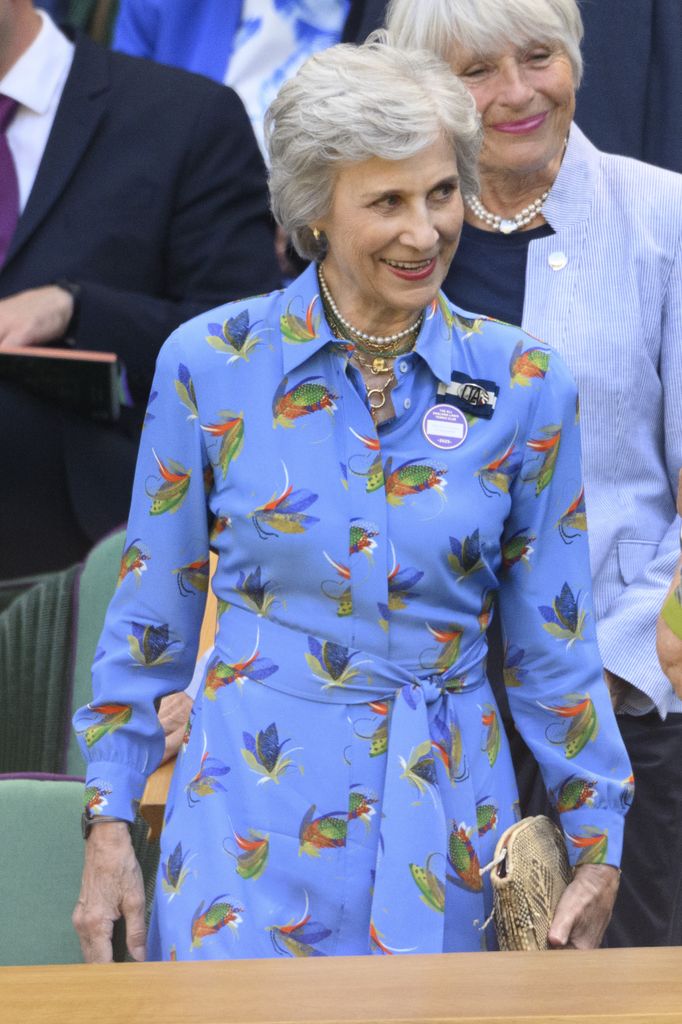 The Duchess of Gloucester Birgitte Eva van Deurs Henriksen watches tennis from the Royal Box