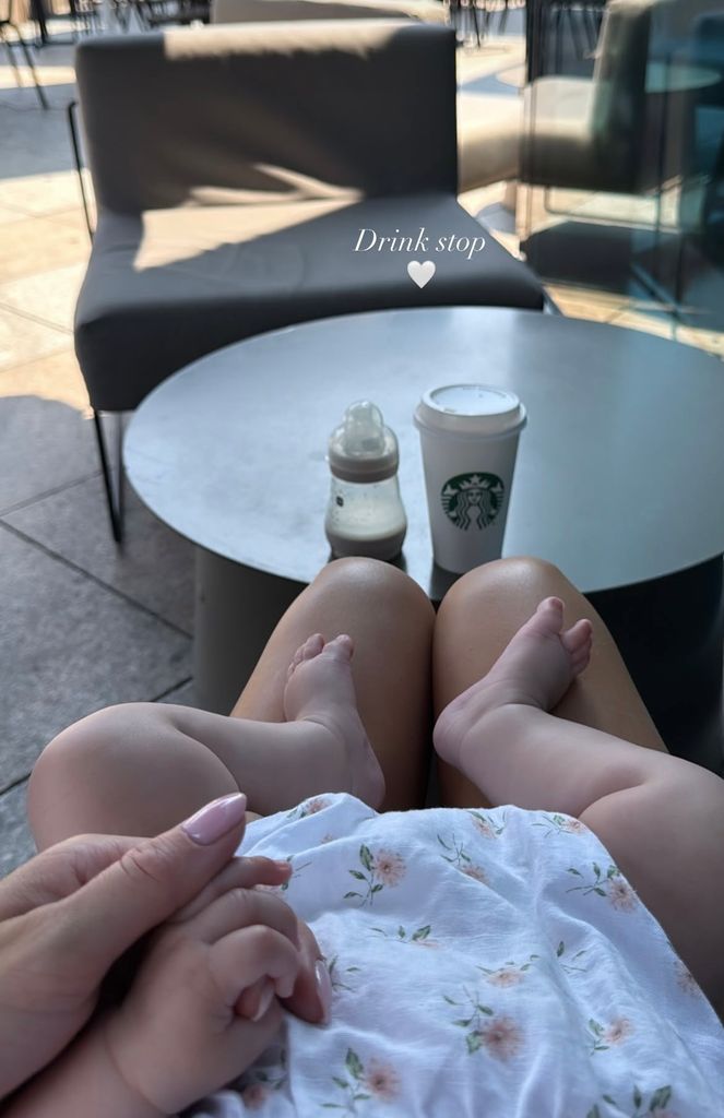 Katie and Palma had a little beverage moment together