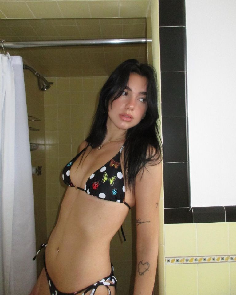 The singer was spotted in a polka dot bikini back in 2023