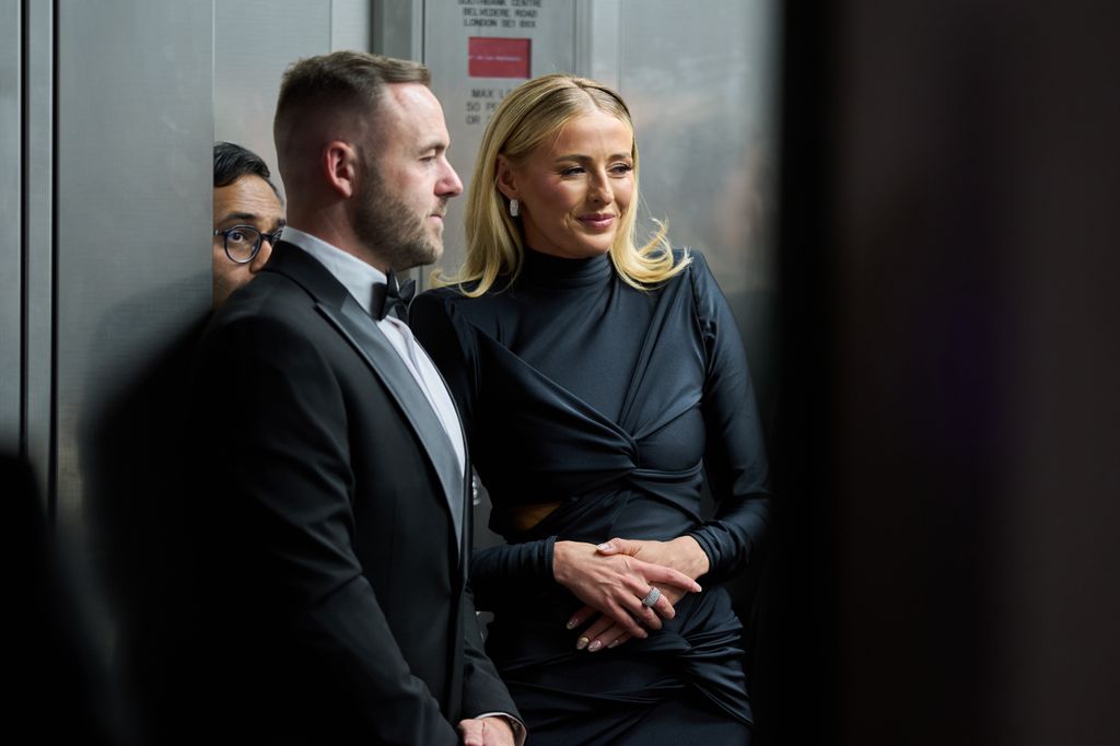 Chloe Kelly backstage during the 2025 BAFTA Television Awards with her husband, Scott