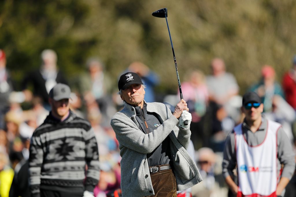 Clint keeps himself active with golf and weight training