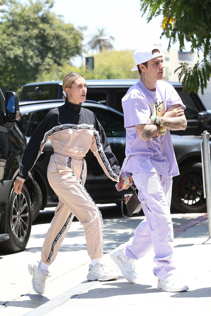Justin And Hailey Have Lunch With Church Friends