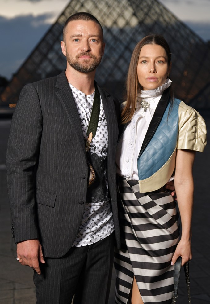 Justin Timberlake & Jessica Biel at the 2019 Louis Vuitton Show
