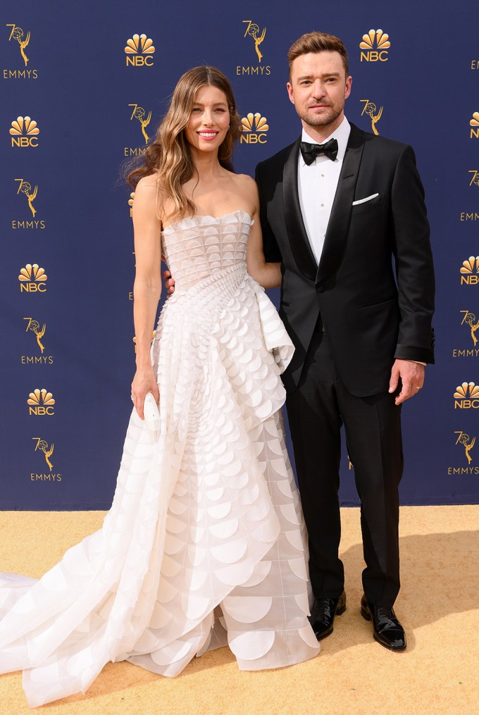 Jessica Biel & Justin Timberlake at the 70th Primetime Emmy Awards