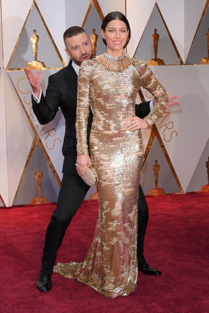 Justin Timberlake & Jessica Biel at the 2017 Oscars
