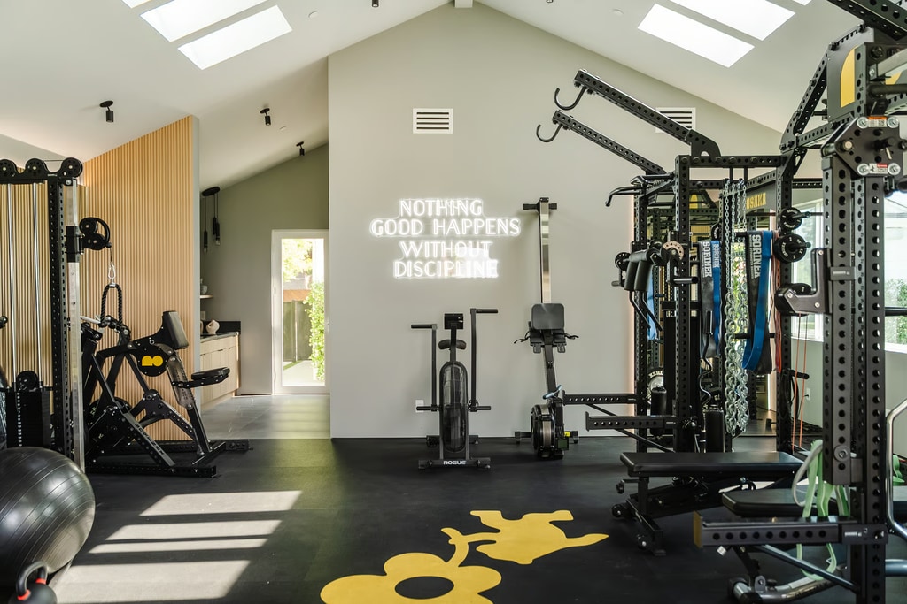 Gym inside Vanessa Lachey's new home