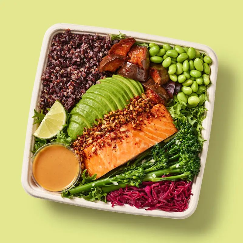 Miso salmon Super Salad is packed with nutrients