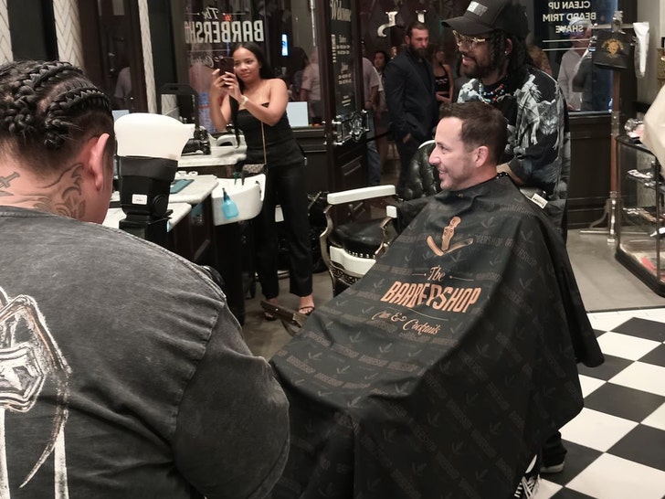 Howie sings i want it that way at barbershop The Barbershop Cuts & Cocktails 2