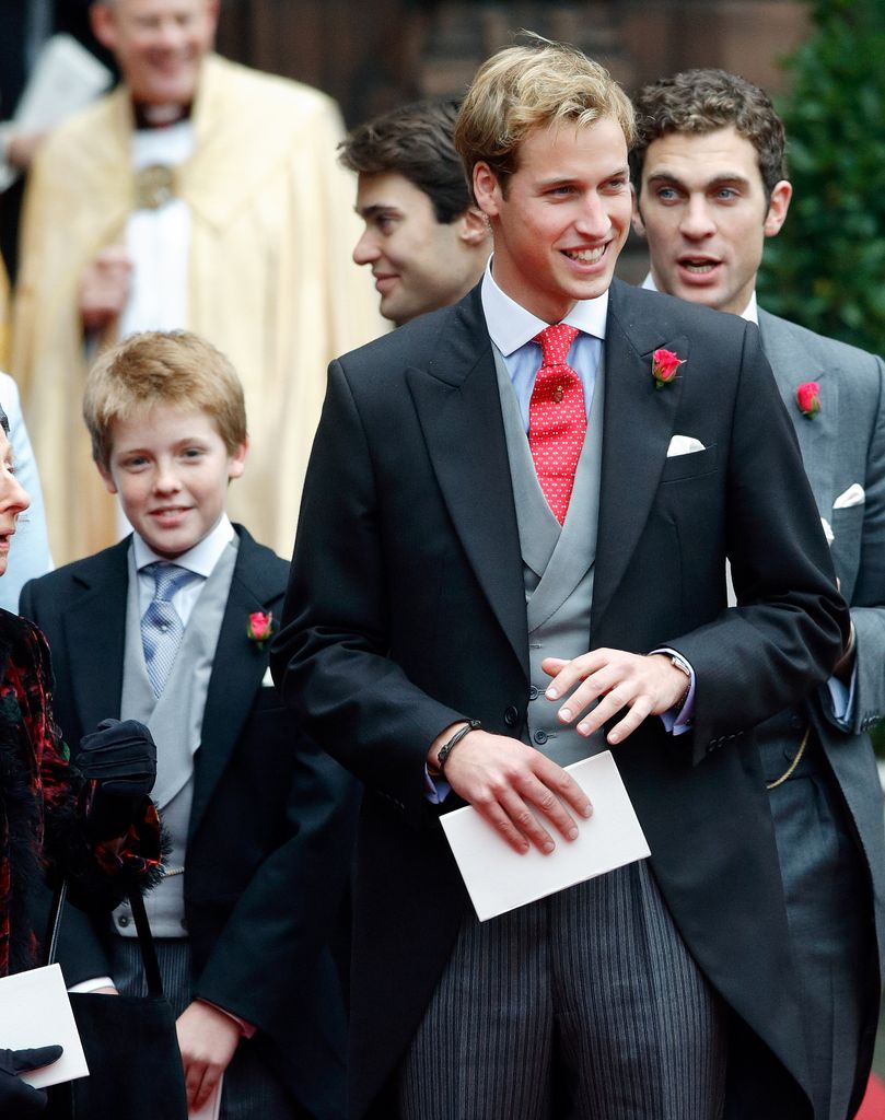 Hugh Grsovenor with Prince William at Lady Tamara's wedding in 2004