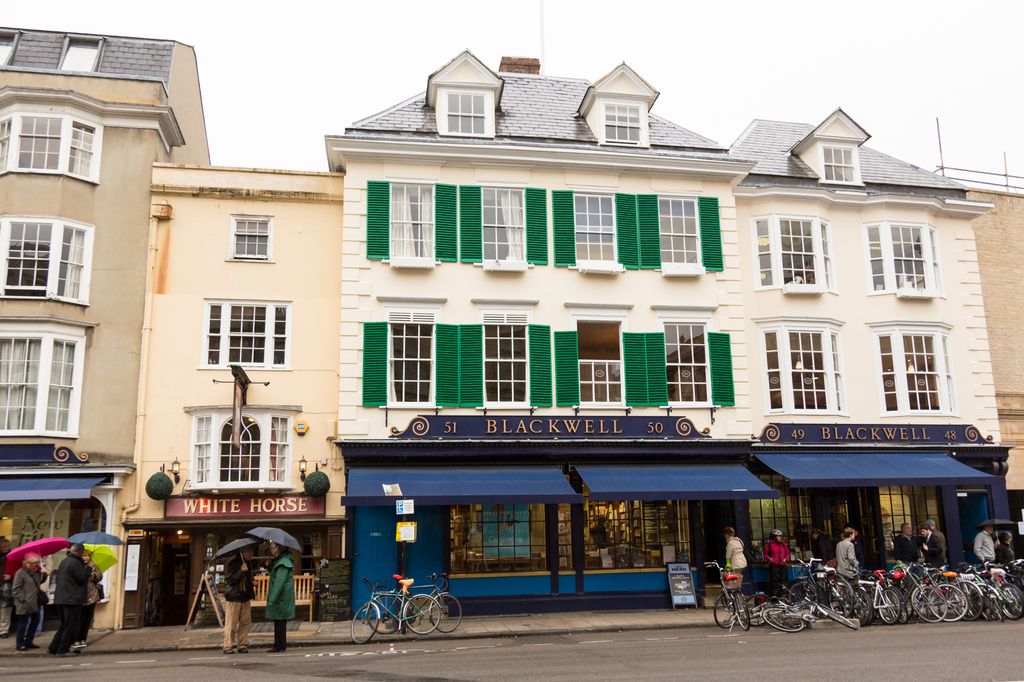 Exterior shot of Blackwell's Bookshop in Oxford