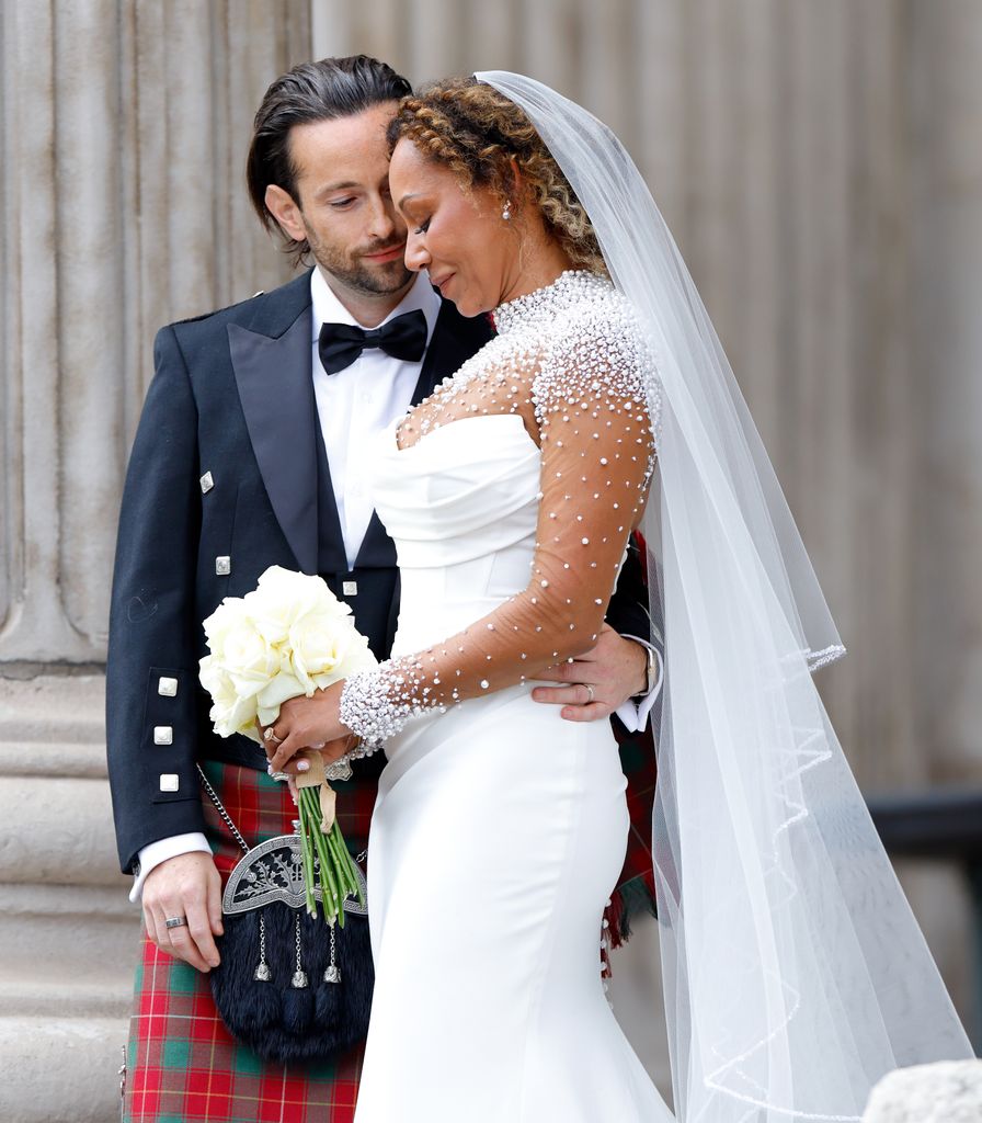 mel b and rory mcphee following weding at st paul's cathedral